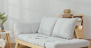樂嫚妮 實木北歐可拆洗雙人座便利沙發床/機能款沙發/坐臥躺-灰色 | 沙發床 | Yahoo奇摩購物中心