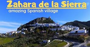 Amazing Spanish village - Zahara de la Sierra, Spain. 4k Walk tour Grazalema