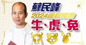 蘇民峰2024年生肖運程（牛虎兔）附犯太歲化解方法 ｜屬牛加「辛」不加薪 、 屬虎財運第一 屬兔化煩惱靠旅行 ｜十二生肖｜龍年運程｜2024運程｜附字幕｜九運｜事業運｜財運｜犯太歲｜香港樓市｜絪緣運