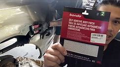 REPAIR RUST ON YOUR CAR WITHOUT WELDING ( BONDO BODY PATCH )