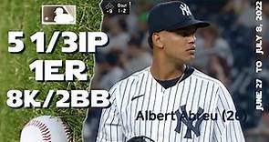 Albert Abreu | June 27 ~ July 8, 2022 (5G) | MLB highlights