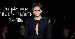 Kaia Gerber opening the Alexander McQueen SS24 show