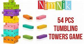 Wooden Blocks Stacking Tumbling Tower Games for Kids Ages 6