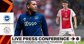 🎙️ LIVE 19:00 | Persconferentie Hedwiges Maduro & Benjamin Tahirović voor Brighton - Ajax