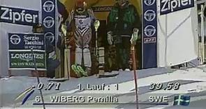 Pernilla Wiberg wins slalom (Parpan 1995)