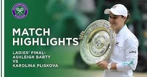 Ashleigh Barty vs Karolina Pliskova | Ladies' Final Highlights | Wimbledon 2021