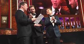 Jake Gyllenhaal, Sean Hayes & James Corden sing at the Tony'Awards 2016