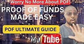 PROOF OF FUNDS MADE EASY! - POF COMPLETE GUIDE | ALL YOU NEED TO KNOW ABOUT POF | IMMIGRATE EASIER