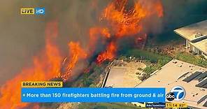 Pacific Palisades brush fire threatens homes I ABC7