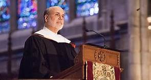 Ben Bernanke, winner of 2022 Nobel Prize in economic sciences, addresses Princeton's Class of 2013