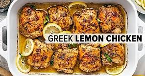GREEK LEMON CHICKEN is a must-make, super easy dinner recipe!