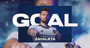 GOAL: Eriq Zavaleta gets his first goal for the LA Galaxy as he levels the match vs Portland Timbers