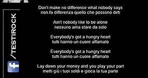 Hungry Heart - Bruce Springsteen con testo e traduzione