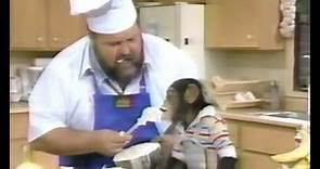 a MONKEY & Dom DeLuise on his 1988 TV show