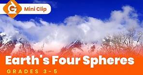 Earth's 4 Spheres Video Lesson For Kids | Geosphere, Hydrosphere, Biosphere, Atmosphere | Grades 3-5