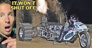 Top Fuel Motorcycle Dirt Drag Racing GONE WRONG!