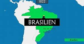 Die Geschichte von Brasilien - Zusammenfassung auf einer Karte