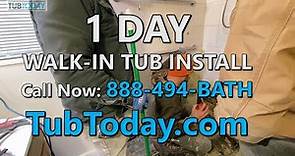 Watch How We Install a Walk-In Tub in Just One Day! TubToday's Amazing Bathroom Transformation
