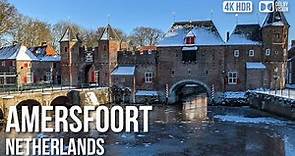 Medieval City of Amersfoort In Winter ❄️ - 🇳🇱 Netherlands [4K HDR] Walking Tour