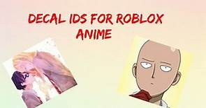 Roblox anime decal ids