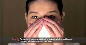 Six steps to wearing the N95 mask
