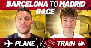 RACING from Barcelona to Madrid | PLANE (Iberia) vs high-speed TRAIN (Renfe)