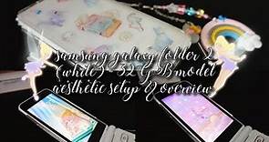 samsung galaxy folder 2 (white) - aesthetic setup & overview (re-upload)