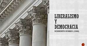 Liberalismo y Democracia. Norberto Bobbio (1985)