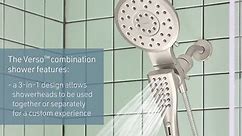 MOEN Verso 8-Spray Patterns with 1.75 GPM 7 in. Wall Mount Dual Shower Heads with Infiniti Dial in Spot Resist Brushed Nickel 220C2EPSRN