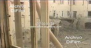 Palacio presidencial de Croacia con destrozos por los ataques 1991