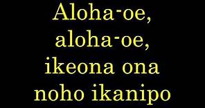 Aloha Oe Lyrics