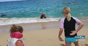 Marine rescues two children from drowning at beach