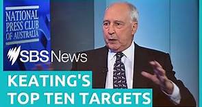 Paul Keating's top ten moments at the National Press Club | SBS News