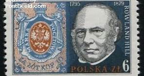 Rowland Hill on postage stamps