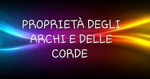 Proprietà degli archi e delle corde - cerchio e circonferenza