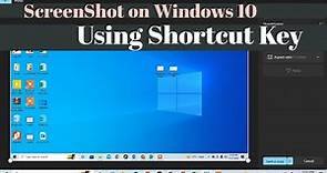 Shortcut Key For Screenshot on Windows 10 | How To Take Screenshots In Laptop using shortcut Key