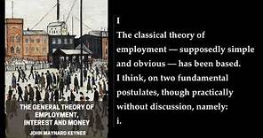 The General Theory of Employment, Interest and Money. By John Maynard Keynes. Audiobook