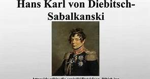 Hans Karl von Diebitsch-Sabalkanski