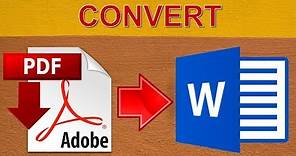 Online Convert PDF To Word Doc