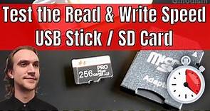 How to Test the Read and Write Speed of an Micro SD Card or USB Stick