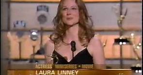 Laura Linney wins 2002 Emmy Award for Lead Actress in a Miniseries or Movie