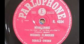Michael Flanders and Donald Swann 'Misalliance' 1957 78 rpm