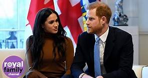 Duke and Duchess of Sussex Visit Canada House on First Engagement of the Decade