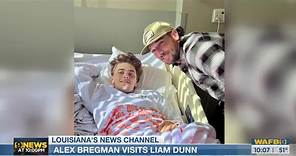 Former LSU baseball star visits Liam Dunn in hospital