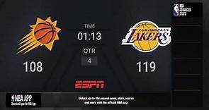 Suns @ Lakers |NBA on ESPN Live Scoreboard