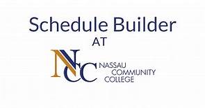 Nassau Community College Schedule Builder