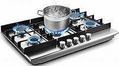 Eascookchef 30 inch Gas Cooktop, Gas Stove Top with 5 High Efficiency Burners, Bulit-in Stainless Steel Gas Hob for Kitchen, NG/LPG Convertible Gas Stovetop, Thermocouple Protection