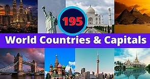 World countries & capitals || 195 Countries of world with capitals||
