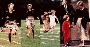 30 years ago today - Princess Diana runs at Prince Harry's school race
