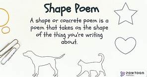 Shape (Concrete) Poem for Kids | Poetry for Kids | Kindergarten and Grade 1 Poetry
